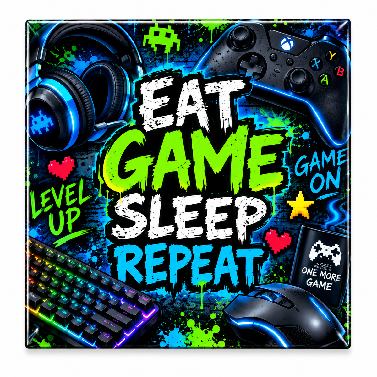 Eat Game Sleep Repeat Magnet